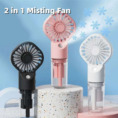 Strong Power Spray Humidification Small Mist Fan Humidification Usb Charging Portable Fan Icy And Refreshing Fan Water Supplement! - ViralVault