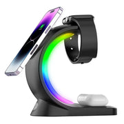 4-in-1 Magnetic Wireless Charger with LED Night Light for iPhone, AirPods & Watch! - ViralVault