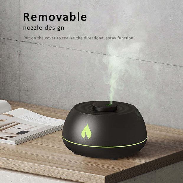 Flame Humidifier Aromatherapy Diffuser 7 Colors Light Home Air Humidifier 130ML USB Room Fragrance Essential Oil Diffuser! - ViralVault