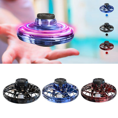 Mini Fingertip Gyro Interactive Decompression Toy Drone LED UFO Type Flying Helicopter Spinner Toy Kids - ViralVault