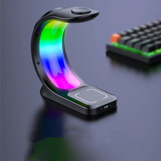 4-in-1 Magnetic Wireless Charger with LED Night Light for iPhone, AirPods & Watch! - ViralVault
