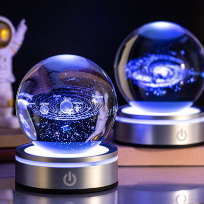 Creative 3D Inner Carving Luminous Crystal Ball Colorful Gradient Small Night Lamp Home Decorations Gifts Selection - ViralVault