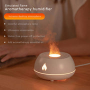 Flame Humidifier Aromatherapy Diffuser 7 Colors Light Home Air Humidifier 130ML USB Room Fragrance Essential Oil Diffuser! - ViralVault
